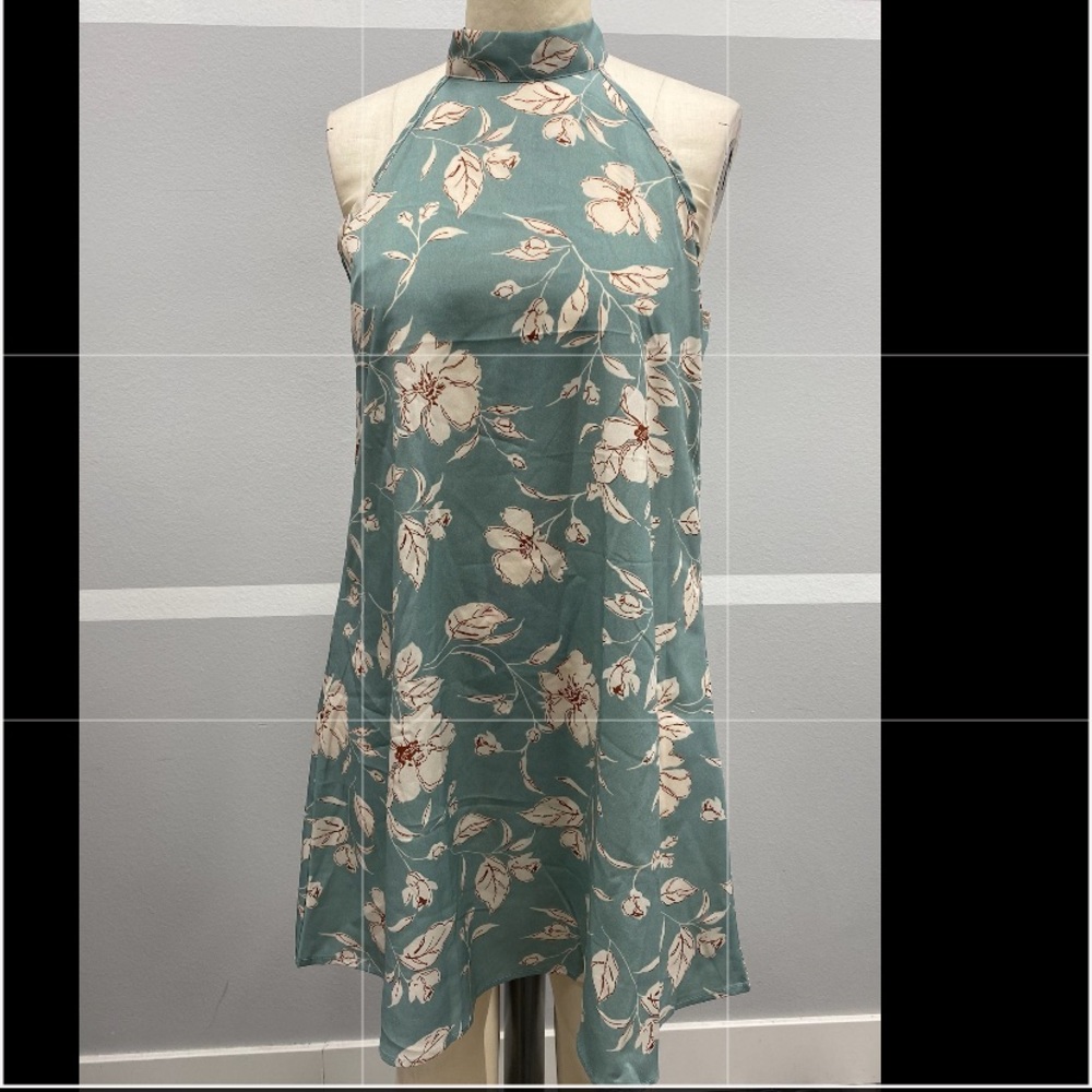 Halter neck floral dress